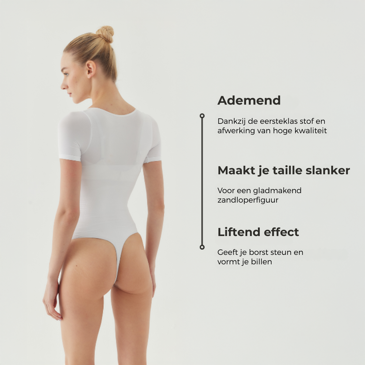 Shalux© - Bodysuit Sculpting Shapewear T-Shirt met String