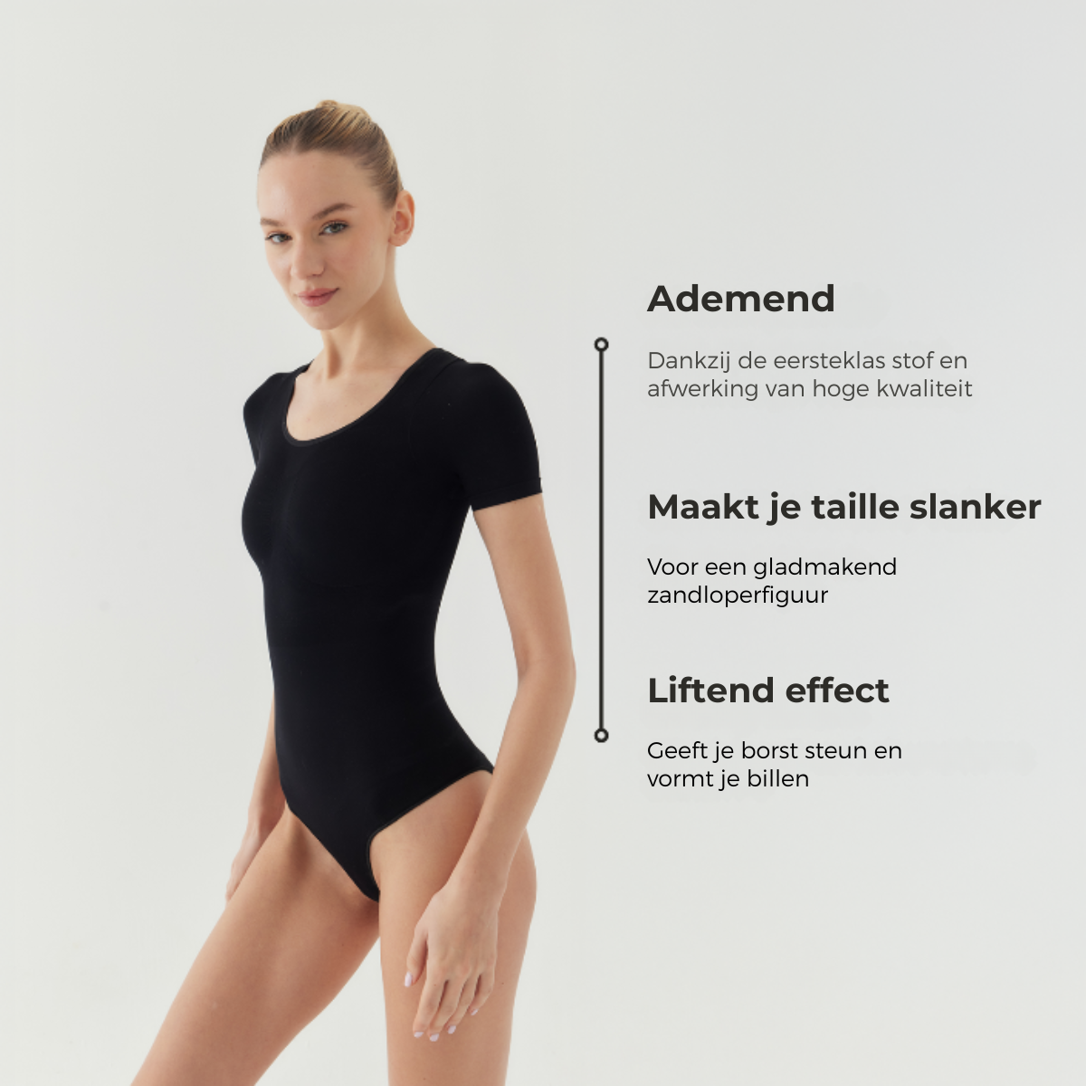 Shalux© - Bodysuit Sculpting Shapewear T-Shirt met Slip
