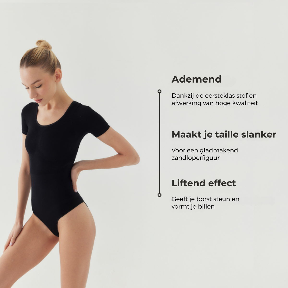 Shalux© - Bodysuit Sculpting Shapewear T-Shirt met String