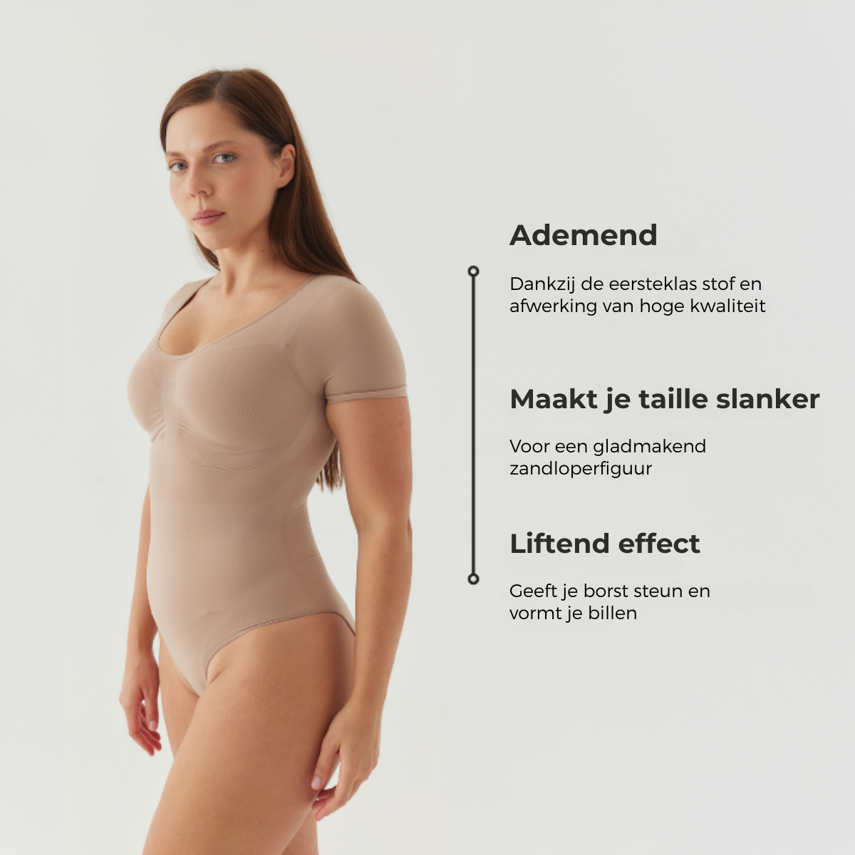 Shalux© - Bodysuit Sculpting Shapewear T-Shirt met String