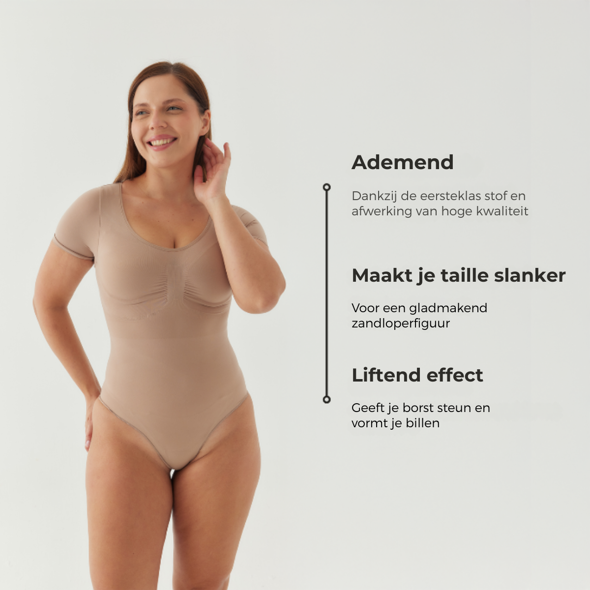 Shalux© - Bodysuit Sculpting Shapewear T-Shirt met Slip
