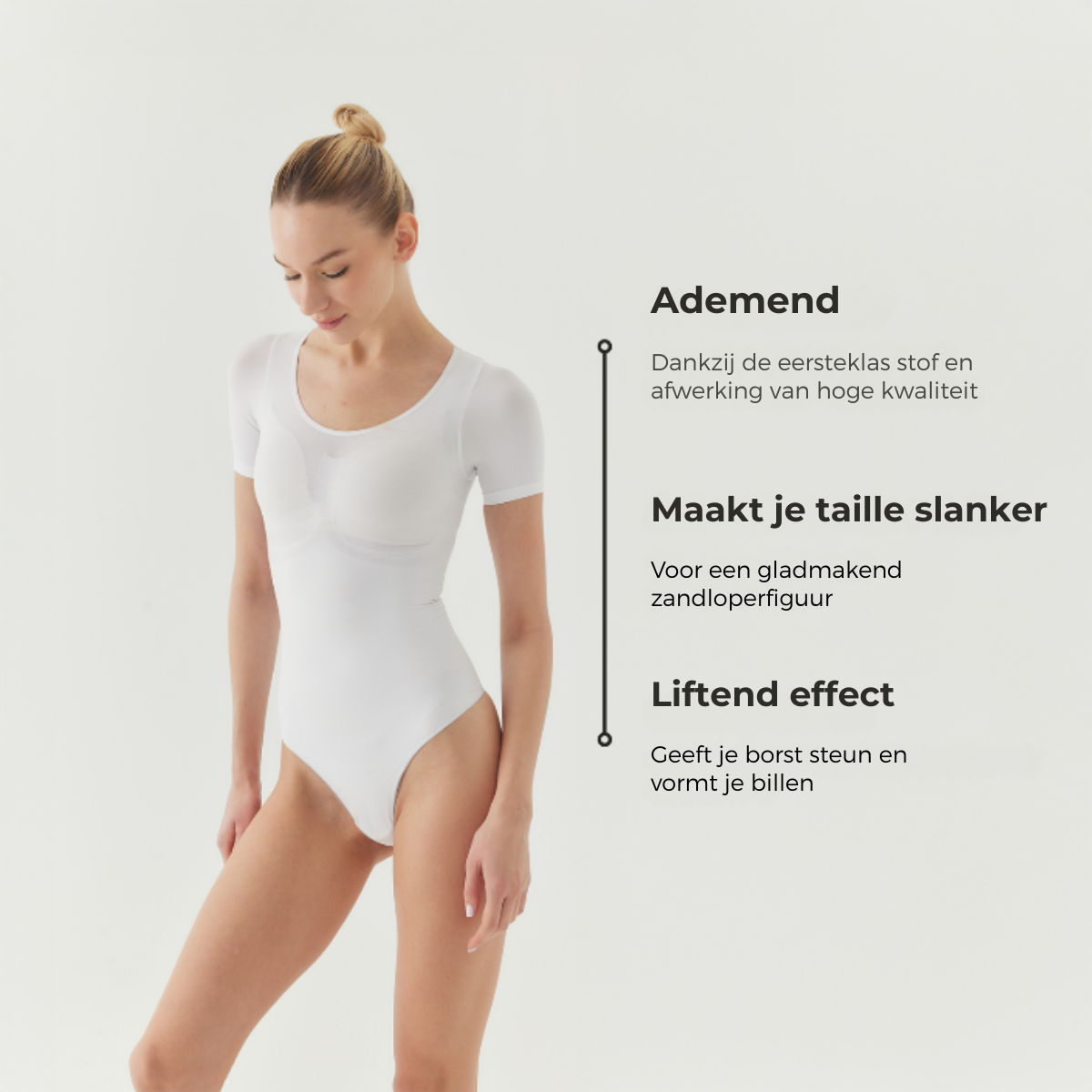 Shalux© - Bodysuit Sculpting Shapewear T-Shirt met Slip